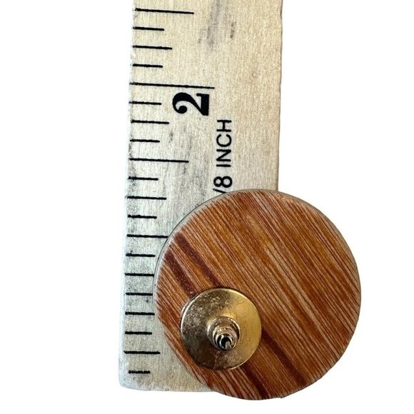 Vintage‎ Wooden Bracelet + Stud Earrings Round Oval Shape Boho Retro - Picture 10 of 11